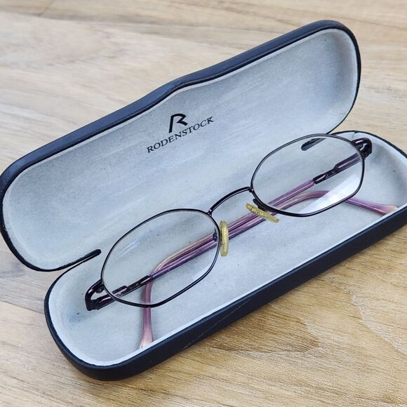 💜Vintage Guess Lightweight Wire Rimmed Eyeglasses & Hardshell Case - Picture 6 of 11